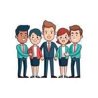 Corporate Professionals Engaging in Handshake vector