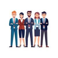 Team of Professionals Standing with Confidence vector