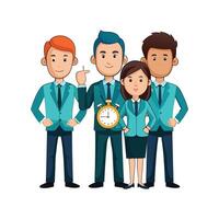 Team Document Holder Leading Productive Discussion vector