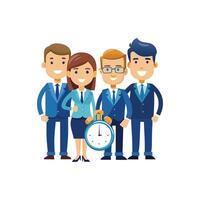 Team Engagement with Document for Effective Strategy vector