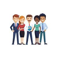 Corporate Team Engagement Highlighted by Document vector