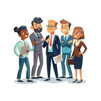 Diverse Professionals Engaged in Strategic Dialogue vector