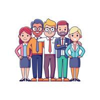 Diverse Business Team with Arms Around for Unity vector
