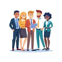 Standing Diverse Team Member with Checkered Shirt vector