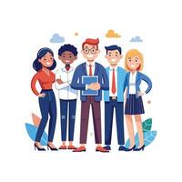 Diverse Team Member Holding Document with Pride vector