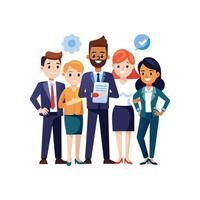 Diverse Business Team Member Holding Document Ready vector