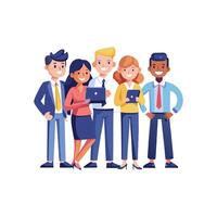 One Member in Diverse Team Holding Document Effectively vector