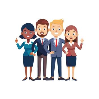 Diverse Team Member Creating Document in Business vector