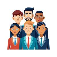 Diverse Business Team Featuring Modern Appearance vector