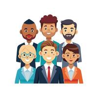Modern Look of Diverse Business Team Together vector