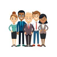 Diverse Team with Friendly and Welcoming Expressions vector