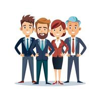 Diverse Executive Team Standing Professional Together vector