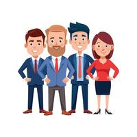 One Executive Member in Diverse Team Standing vector