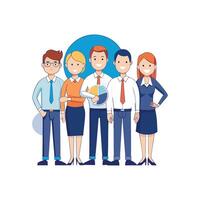 Diverse Executive Team Member Holding Document Proudly vector