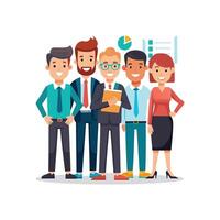Diverse Team Member Holding Document with Confidence vector