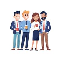 Professionals Collaborating to Drive Business Success vector