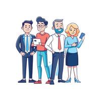 Diverse Group of Executives Celebrating Team Success vector