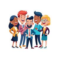 Engaging Business Team in Fun and Productive Dialogue vector