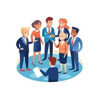 Team of Professionals Collaboratively Discussing Plans vector