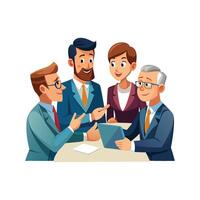 Executive Professionals Discussing Business Strategies vector