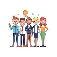 Leadership Team Pointing Forward with Confidence vector