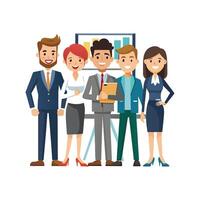 Professional Team Members Standing Proudly for Succession vector