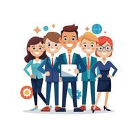 Dynamic Professionals Standing Together for Results vector