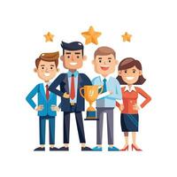 Dynamic Team Showcasing Business Unity and Strength vector