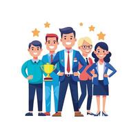 Motivated Team of Professionals Standing for Progress vector