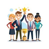 Diverse Team of Professionals Committed to Success vector