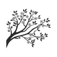Wild Plum Tree Artistic Design vector
