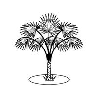 Charming Windmill Palm Tree Illustration vector