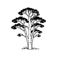 Outline Design of Aspen Tree vector