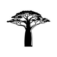Design of Baobab Tree Outline vector