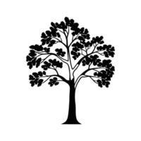 Stylized Outline of Black Walnut Tree vector