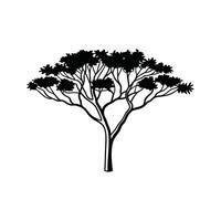 Artistic Outline Design of Bushwillow Tree vector