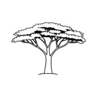 Artistic Outline Design of Chinese Parasol vector
