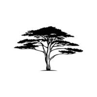 Elegant Cypress Tree Design with Bold Outline vector