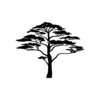 Artistic Outline of Eastern Red Cedar Tree vector