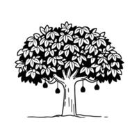 Fig Tree Artistic Design vector