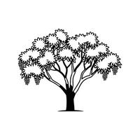 Golden Chain Tree Bold Outline Unique Design vector