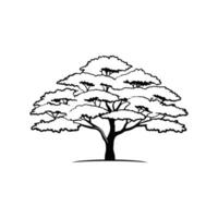 Golden Rain Tree Bold Outline Unique Design vector