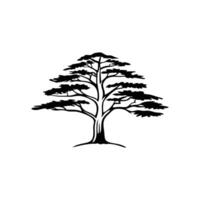 Himalayan Cedar Tree Bold Outline Unique Design vector
