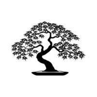 Japanese Maple Tree Bold Outline Unique Design vector