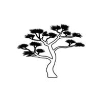 Juniper Tree Bold Outline Artistic Design vector