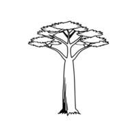 Stylish Kapok Tree Illustration vector