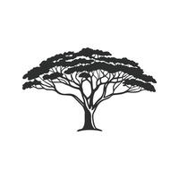 Stylized Outline of Monkeypod Tree vector