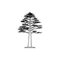 Creative Design of Monkey Puzzle Tree Outline vector