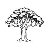 Creative Design of Fig Tree Outline vector