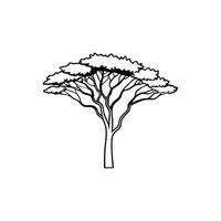 Creative Outline of Mountain Mahogany Tree vector